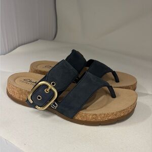 Clarks Women’s Leather Slide Sandals